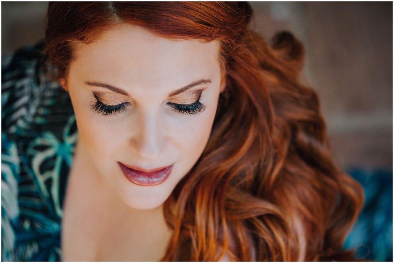 Warm-toned beauty portrait with flawless skin